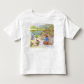 Peter das Kaninchen Tumbling in Vegie Patch Kleinkind T-shirt (Vorderseite)