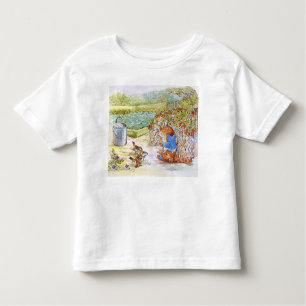 Peter das Kaninchen Tumbling in Vegie Patch Kleinkind T-shirt