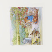 Peter das Kaninchen Tumbling in Vegie Patch Wandteppich (Vorderseite)