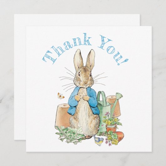 Peter das Kaninchen Vielen Dank Dankeskarte (Vorne/Hinten)