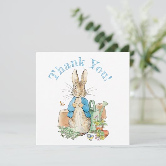 Peter das Kaninchen Vielen Dank Dankeskarte (Stehend Vorderseite)