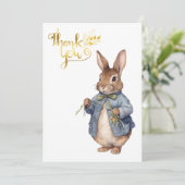 Peter das Kaninchen Vielen Dank Dankeskarte (Stehend Vorderseite)