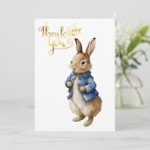 Peter das Kaninchen Vielen Dank Dankeskarte (Stehend Vorderseite)