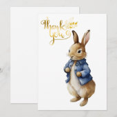 Peter das Kaninchen Vielen Dank Dankeskarte (Vorne/Hinten)
