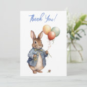 Peter das Kaninchen Vielen Dank Dankeskarte (Stehend Vorderseite)