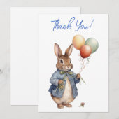 Peter das Kaninchen Vielen Dank Dankeskarte (Vorne/Hinten)