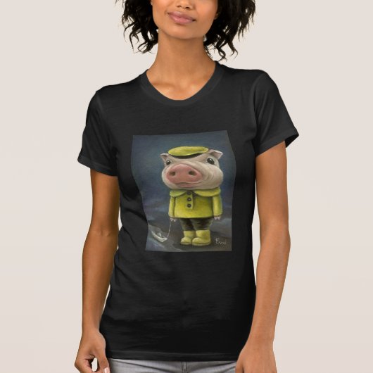 Peter das Schwein, das sein Boot segelt T-Shirt (Vorderseite)