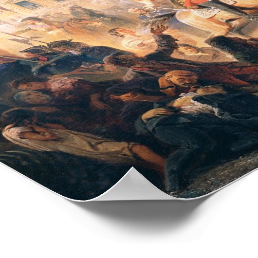 Peter der Große erobert Narva 1704, 1859 Poster (Ecke)