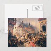 Peter der Große erobert Narva 1704, 1859 Postkarte (Vorne/Hinten)