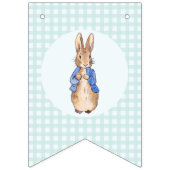 Peter der Hasen-grüner Karo-Hintergrund Wimpelkette (Dritte Fahne)