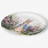 Peter der Kaninchen Aquarellgarten Pappteller (Schrägansicht)