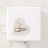 Peter der Kaninchen Beige Linen Textur Hintergrund Geschenkanhänger (Beispiel)