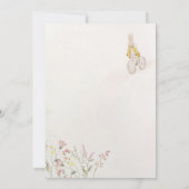 Peter der Kaninchen-Bunny-Gender-Neutral-Baby-Dusc Einladung (Rückseite)