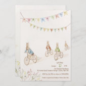 Peter der Kaninchen-Bunny-Gender-Neutral-Baby-Dusc Einladung (Vorne/Hinten)