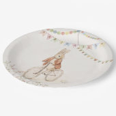 Peter der Kaninchen-Bunny-Gender-Neutral-Baby-Dusc Pappteller (Schrägansicht)