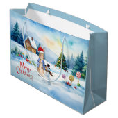 Peter der Kaninchen Ginger Brothaus Große Geschenktüte (Rückseite Schrägansicht)