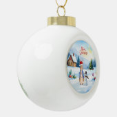 Peter der Kaninchen Ginger Brothaus Keramik Kugel-Ornament (Links)