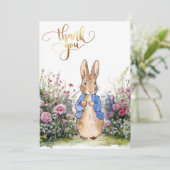 Peter der Kaninchen im Blumengarten Einladung (Stehend Vorderseite)