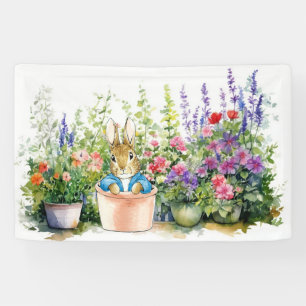 Peter der Kaninchen im Garten Banner