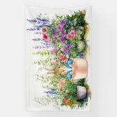 Peter der Kaninchen im Garten Banner (Vertikal)
