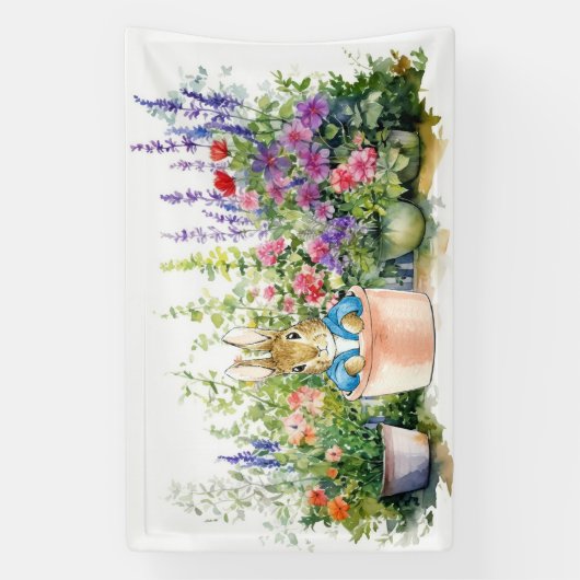 Peter der Kaninchen im Garten Banner (Vertikal)