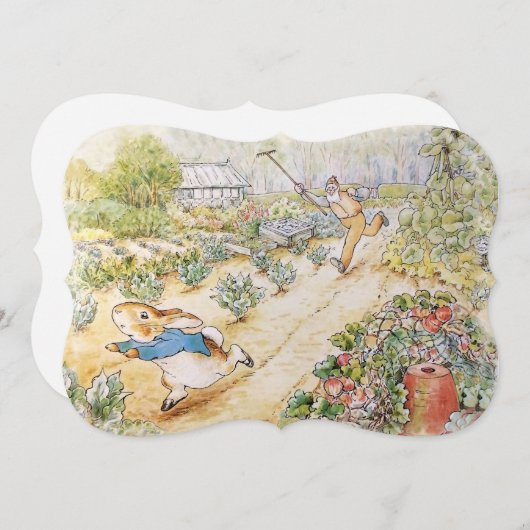 Peter der Kaninchen im Garten von Herrn Mc Gregor Einladung (Vorne/Hinten)