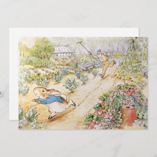 Peter der Kaninchen im Garten von Herrn Mc Gregor Einladung (Vorne/Hinten)