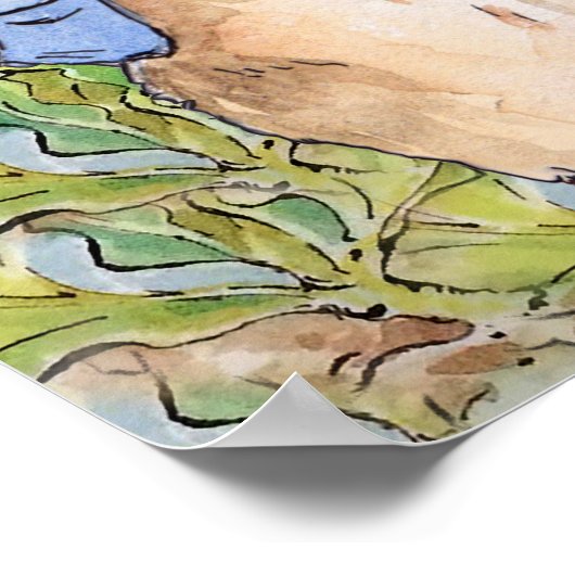 Peter der Kaninchen im Garten von Herrn Mc Gregor Poster (Ecke)