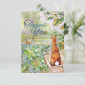 Peter der Kaninchen im Vegie Garden von Herrn Mc G Dankeskarte (Stehend Vorderseite)