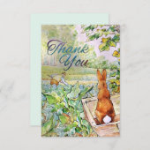 Peter der Kaninchen im Vegie Garden von Herrn Mc G Dankeskarte (Vorne/Hinten)