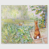 Peter der Kaninchen im Vegie Garden von Herrn Mc G Geschenkpapier (Flach)