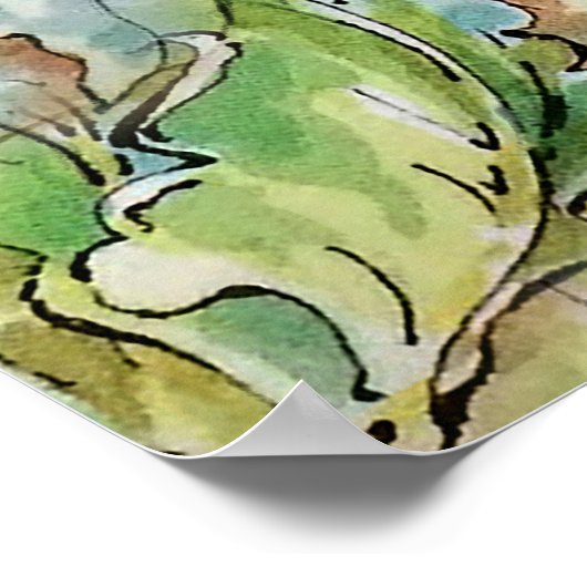 Peter der Kaninchen im Vegie Garden von Herrn Mc G Poster (Ecke)