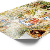 Peter der Kaninchen im Wald Fotodruck (Ecke)