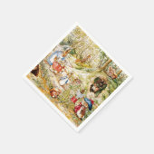 Peter der Kaninchen im Wald Serviette (Ecke)