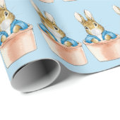 Peter der Kaninchen in Pot White Bubble Kaugummi Geschenkpapier (Rolleneckpunkt)