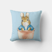 Peter der Kaninchen in Pot White Bubble Kaugummi Kissen (Vorderseite)