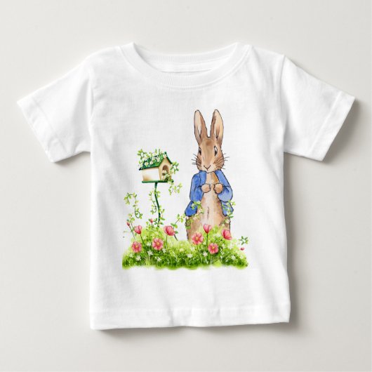 Peter der Kaninchen in seinem Garten Baby T-shirt (Vorderseite)