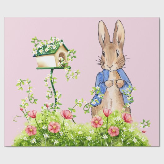 Peter der Kaninchen in seinem Garten Geschenkpapier (Flach)