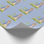 Peter der Kaninchen in seinem Garten Geschenkpapier (Ecke)