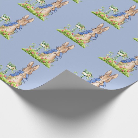 Peter der Kaninchen in seinem Garten Geschenkpapier (Ecke)