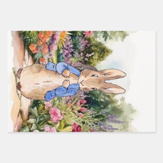 Peter der Kaninchen in seinem Garten Geschenkpapier Set (Vorderseite 2)