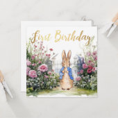 Peter der Kaninchen in seinem Garten Nr. 2 Erster  Karte (Vorderseite/Rückseite Beispiel)