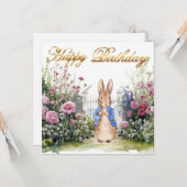 Peter der Kaninchen in seinem Garten Nr. 2 Glückli Karte (Vorderseite/Rückseite Beispiel)