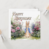 Peter der Kaninchen in seinem Garten Nr. 2 Glückli Karte (Vorderseite/Rückseite Beispiel)