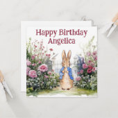 Peter der Kaninchen in seinem Garten Nr. 2 Persönl Karte (Vorderseite/Rückseite Beispiel)