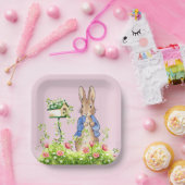 Peter der Kaninchen in seinem Garten Pappteller (Party)