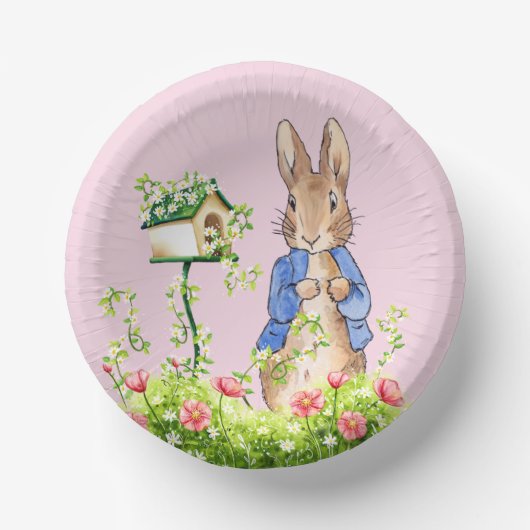 Peter der Kaninchen in seinem Garten Pappteller (Vorderseite)