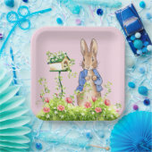 Peter der Kaninchen in seinem Garten Pappteller (Party)