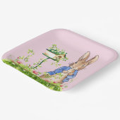 Peter der Kaninchen in seinem Garten Pappteller (Gewinkelt)