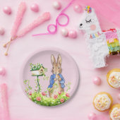 Peter der Kaninchen in seinem Garten Pappteller (Party)